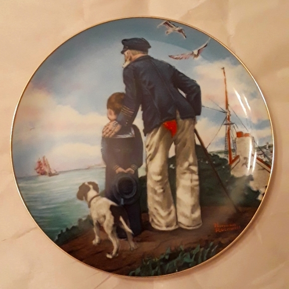 ♥️VINTAGE♥️ 1982 Norman Rockwell collector plate - Picture 1 of 3